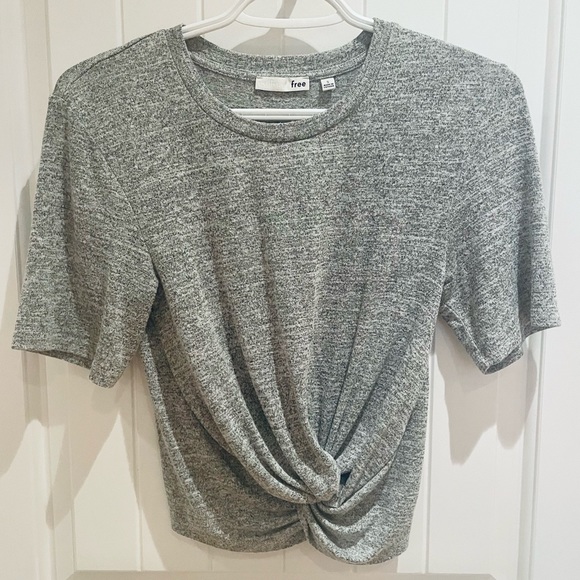 Wilfred Free Subah T-Shirt Front-knot, jersey t-shirt Gray Sz S - Picture 4 of 6